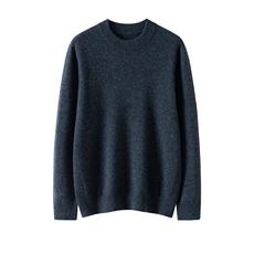 2025年秋季青春流行圆领时尚百搭通勤简约休闲套衫，男装羊绒套衫，榆莲羊绒