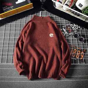 M18059-P45 加绒款-P65半高领毛衣男士大码针织衫男毛线衣男线衫图片