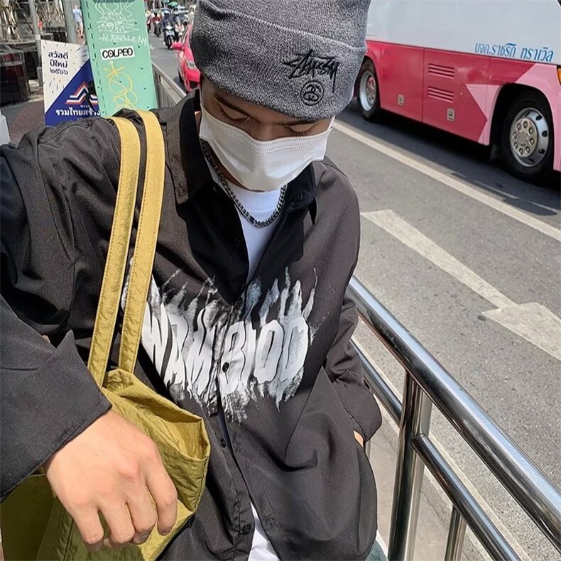 春季气质长袖衬衫时尚原宿文艺SC804P35,男装衬衫,星座1116-2