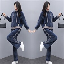 2025秋冬季时尚休闲运动套装连帽两件套，女装运动套装，凯瑟曼