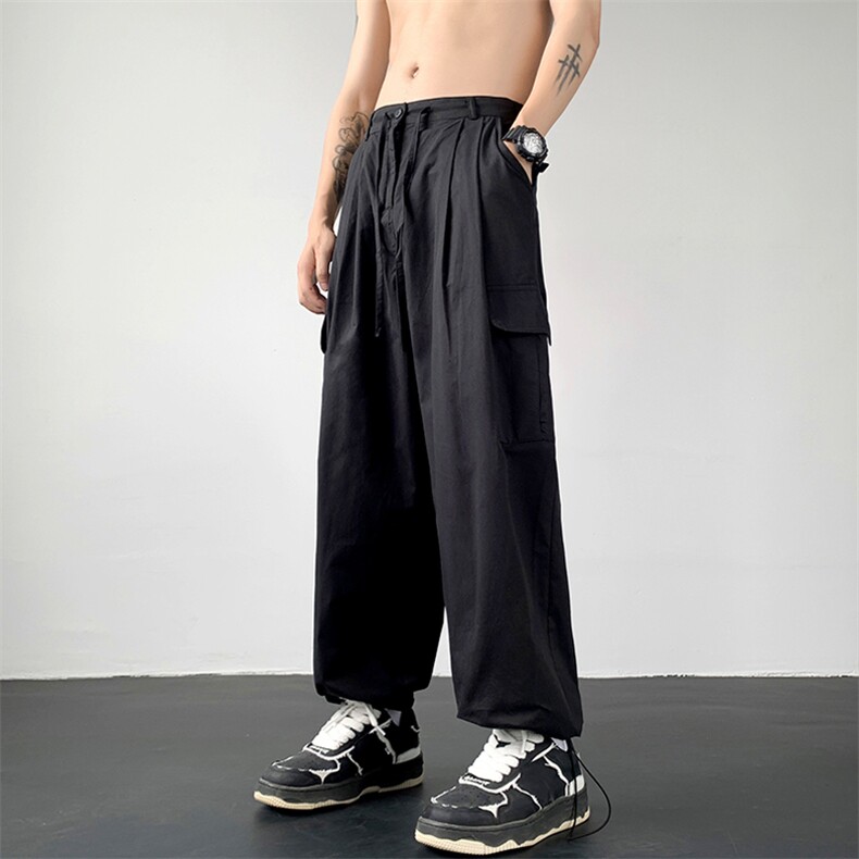 四季款美式阔腿多口袋工装裤百搭宽松休闲裤XZ211-1-K2338-P60，男装工装外套，星座211-1