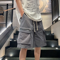 109-H77-P40M-8XL夏季大码双口袋工装短裤五分裤，男装牛仔裤，星座109