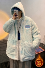 网红羊羔毛连帽棉衣外套男Z21AW159-P155限198，男装棉衣，电商A089-1