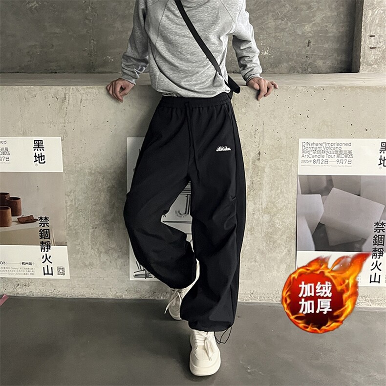 902-109-P48秋冬加绒加厚休闲裤男卫裤搭配卫衣夹克针织衫裤子,男装夹克,星座902A