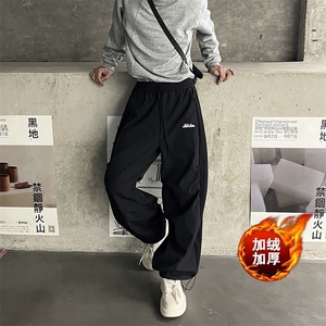 902-109-P48秋冬加绒加厚休闲裤男卫裤搭配卫衣夹克针织衫裤子