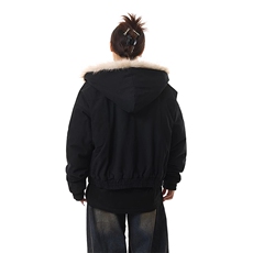 现货高品质美式高街冬季重磅硬挺短款座山雕毛领棉衣男女加厚外套，男装棉衣，电商A486-1
