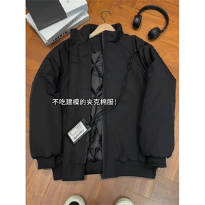 现货美式高街休闲棉衣夹克三防立领纯色户外工装加厚棉服外套图片