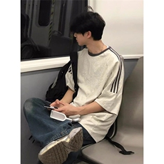 DG01-P40重磅短袖T恤男夏季新款设计感宽松半袖上衣-网图现货，男装T恤，星座603-2
