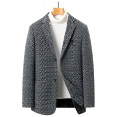 主推中年雪尼尔毛呢休闲西服外套男春秋中青年毛呢BY3323-P125，男装西服，星座1105-3