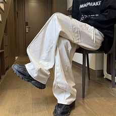 工装休闲裤男士韩版潮流高街帅百搭大口袋2024秋冬长裤K5799-P47，男装休闲裤，星座412-3