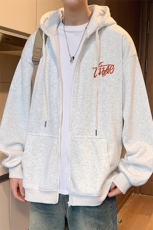 H229卫衣男秋冬新款休闲美式外套ins宽松重磅纯棉大码长袖帽衫，女装短外套，星座304A