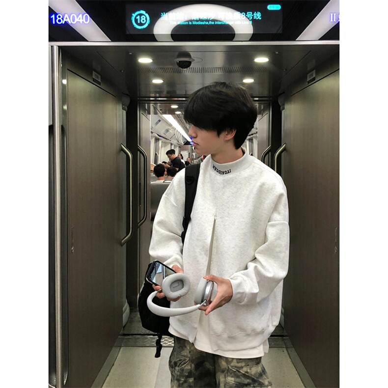 春秋美式半高领卫衣男时尚vibe拉链外套重磅宽松上衣男装W208,男装卫衣,星座1116A（原606A-3）
