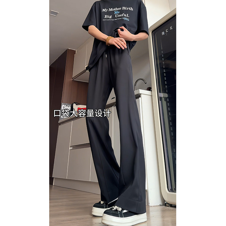 特批35夏季复古微喇简约感西裤涤纶,男装西裤,电商基地A086