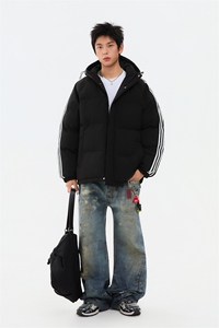 冬季潮流条纹五防立领加绒加厚棉衣情侣撞色棉服外套MY8899-p78图片