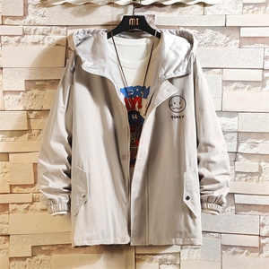 JK41072-P85 加棉款-P115 纯棉连帽夹克男士大码工装夹克男 砖墙图片