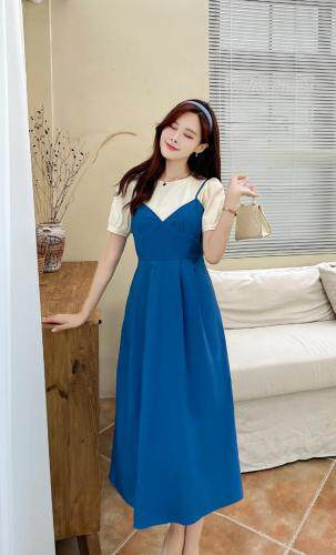 现货夏季新款两件套连衣裙，女装连衣裙，艾涵o