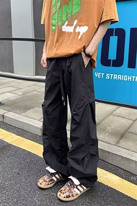 A2166TP35-夏季新款2025户外速干褶皱伞兵裤子男美式斜切冲锋裤图片