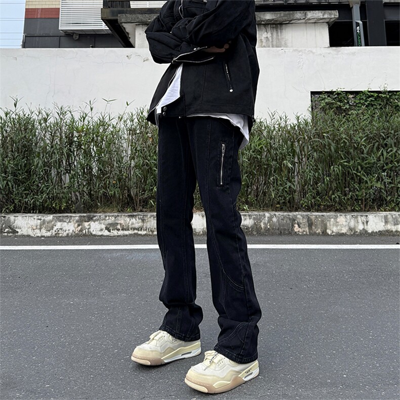 美式高街vibe风直筒长裤欧美痞帅男hiphop复古水洗牛仔裤,男装牛仔裤,星座301D-4(原星座1004-4）