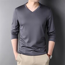秋冬装中年男士长袖T恤纯棉爸爸装中年休闲上衣打底衫HPNT756-P75，男装T恤，电商B212（原钱塘6029）