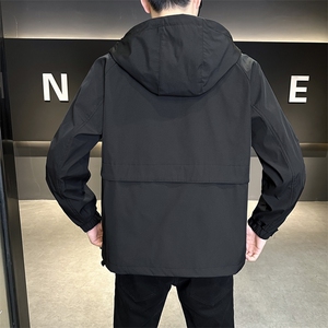 JK505-P90 2025秋季新款休闲百搭连帽外套青年帅气时尚潮流夹克图片