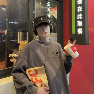 特P25控48秋冬新款男士圆领卫衣宽松休闲日常百搭上衣WQ2456