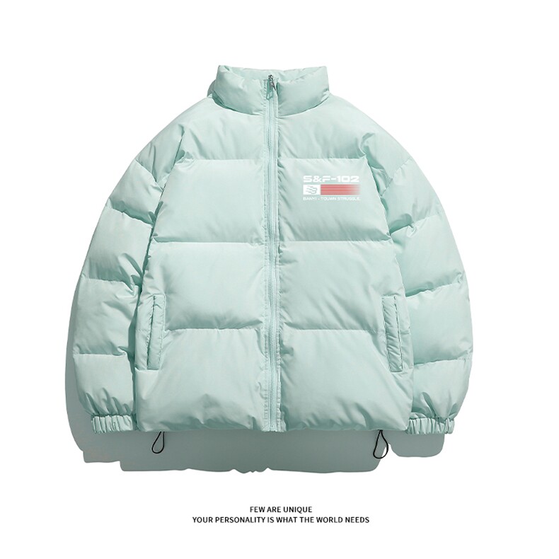 DT2201-TP7098冬季新款立领印花外套男潮牌休闲外套防水棉衣,男装棉衣,电商A102