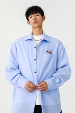 2026春季新款港风无影墙大码刺绣长袖衬衫M-5XHC25190-特P35，男装衬衫，电商A022