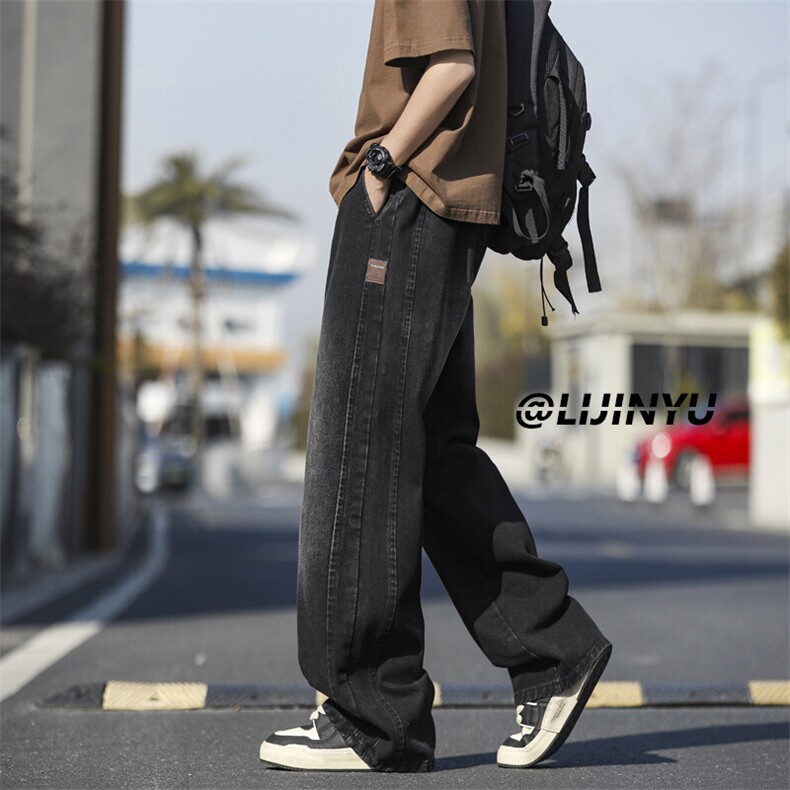 美式复古做旧牛仔裤男潮牌痞帅水洗直筒裤K896-特批5289，男装牛仔裤，星座718-1