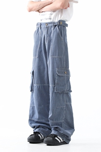 903-AK81- 特P65   S-3XL   美式条纹工装裤图片