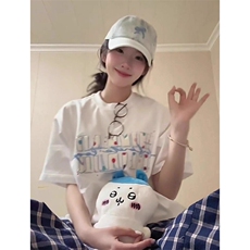 万针全刺绣工艺抖音得物高品质260克重磅纯棉双纱美式高街短袖T恤，男装T恤，电商A486