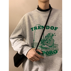 秋季新款卫衣圆领印花落肩长袖光板上衣VE55112-P35控78，男装夹克，星座717