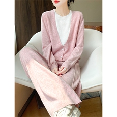 2025年秋季新款百搭圆领假两件羊毛衫，女装羊毛衫，隆格羊绒