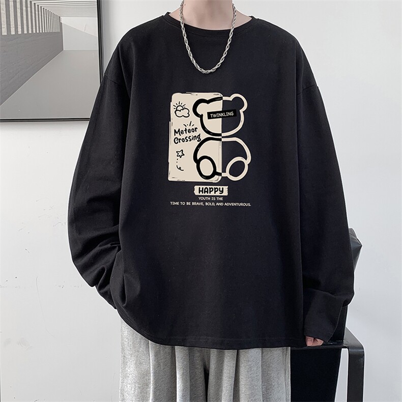 控48重磅230g纯棉长袖t恤男大码圆领卫衣打底衫TX3352-P28,男装T恤,电商A040