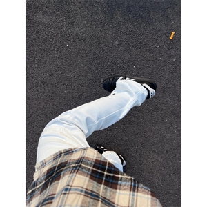 有货cleanfit白色牛仔裤男美式高街vibe裤子直筒微喇裤C112LL-P50图片