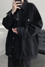 潮牌ins风美式水洗牛仔夹克男多口袋潮牌设计感夹克HY02TP60控85，男装夹克，电商A102B