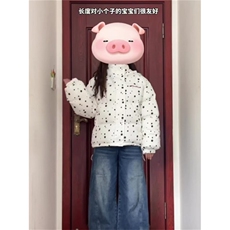 1506-1/M78191/P89连帽棉服女冬季小个子雪花兔子印花面包服外套，男装棉衣，星座1506-1