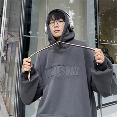 抖音品质港风重磅工艺烫印潮流立体钢印字母卫衣LMWY03-P55，男装卫衣，电商B325