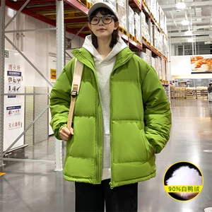 2023冬上新学生加绒加厚上衣中性风纯色羽绒服外套男女 8351-P160图片
