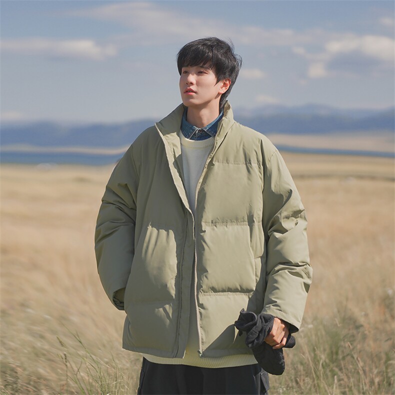 A408-23W8334*冬季纯色百搭立领羽绒服外套 P198-新标90白鸭绒图片