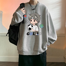 圆领卫衣男大码加厚加绒长袖t恤男S6207-P28加绒款-P33，男装卫衣，电商A040
