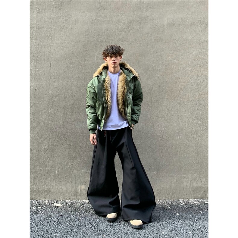 美式高级感连帽毛领座山雕外套男冬季夹克棉服潮M0220-P90,男装夹克,星座308B-2