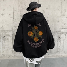 直播品质360克重磅美式印花加厚宽松连帽卫衣开衫外套KS108-特P45，男装卫衣，电商A486