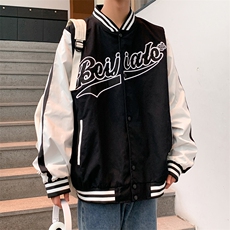 棒球服外套秋季ins潮流拼色宽松夹克韩版百搭休闲上衣W1497-P52，男装夹克，星座512-2