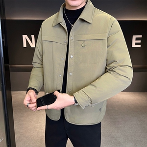 新款男士小翻领羽绒服夹克加厚防寒309B-3-81065-P188图片