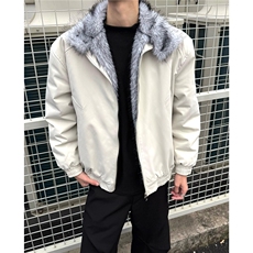 网图狼王座山雕立领加厚情侣棉衣毛领外套一体毛男H1170特P105，男装棉衣，电商A341