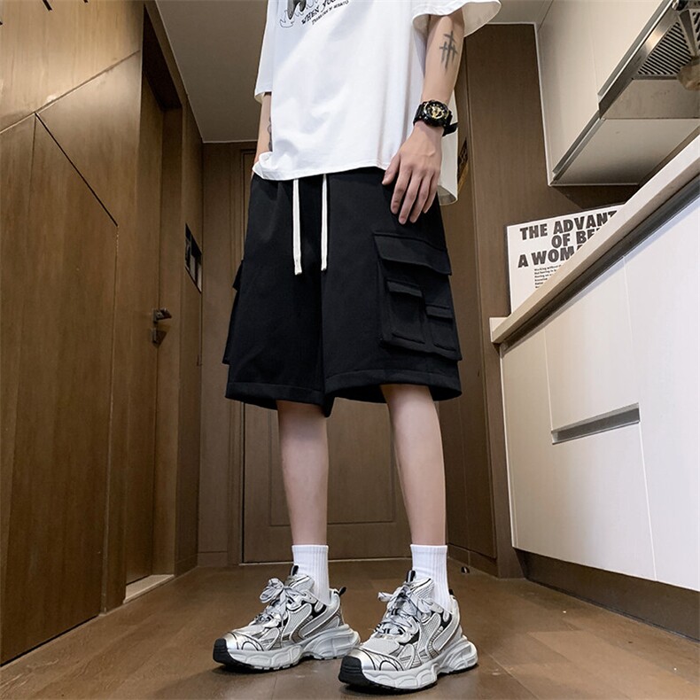 2025夏季复古日系工装短裤男休闲直筒男裤24XD23023特批35图片
