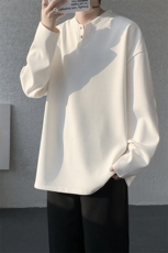 卫衣男春季新款港风宽松华夫格大码长袖T套头外套CX5701-特P28，男装T恤，星座214-3