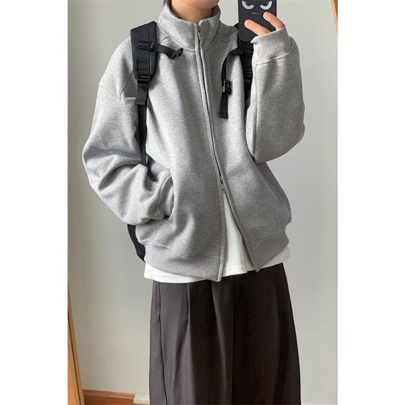JY467-P43重磅短款立领拉链卫衣,男装卫衣,星座1501-3