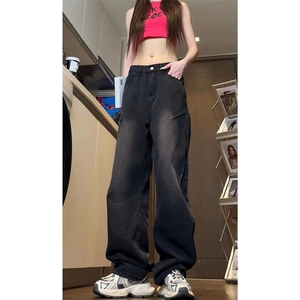 XZ616 夏转秋季新款复古设计感牛仔裤休闲长裤 TY969 P65控78图片