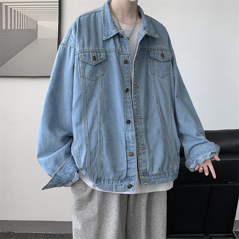 牛仔夹克男大码牛仔外套男茄克NJ77363-P60,男装夹克,电商A040